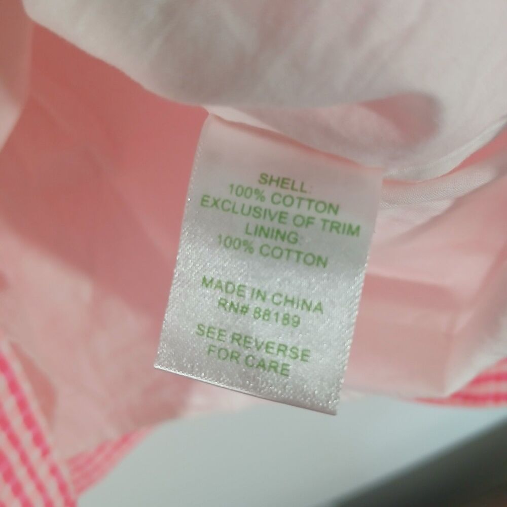 Lilly Pulitzer Lowe Dress 8 Fiesta Pink Gingham Peplum NWT Preppy Coastal Resort - Picture 12 of 14